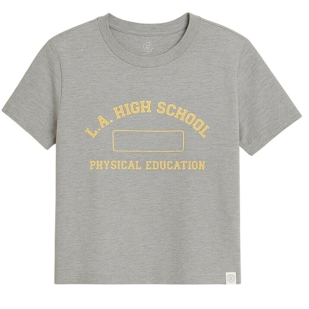 Treasure Bond Graphic Tee Kids L 10 12 Grey LA High School Physical Education